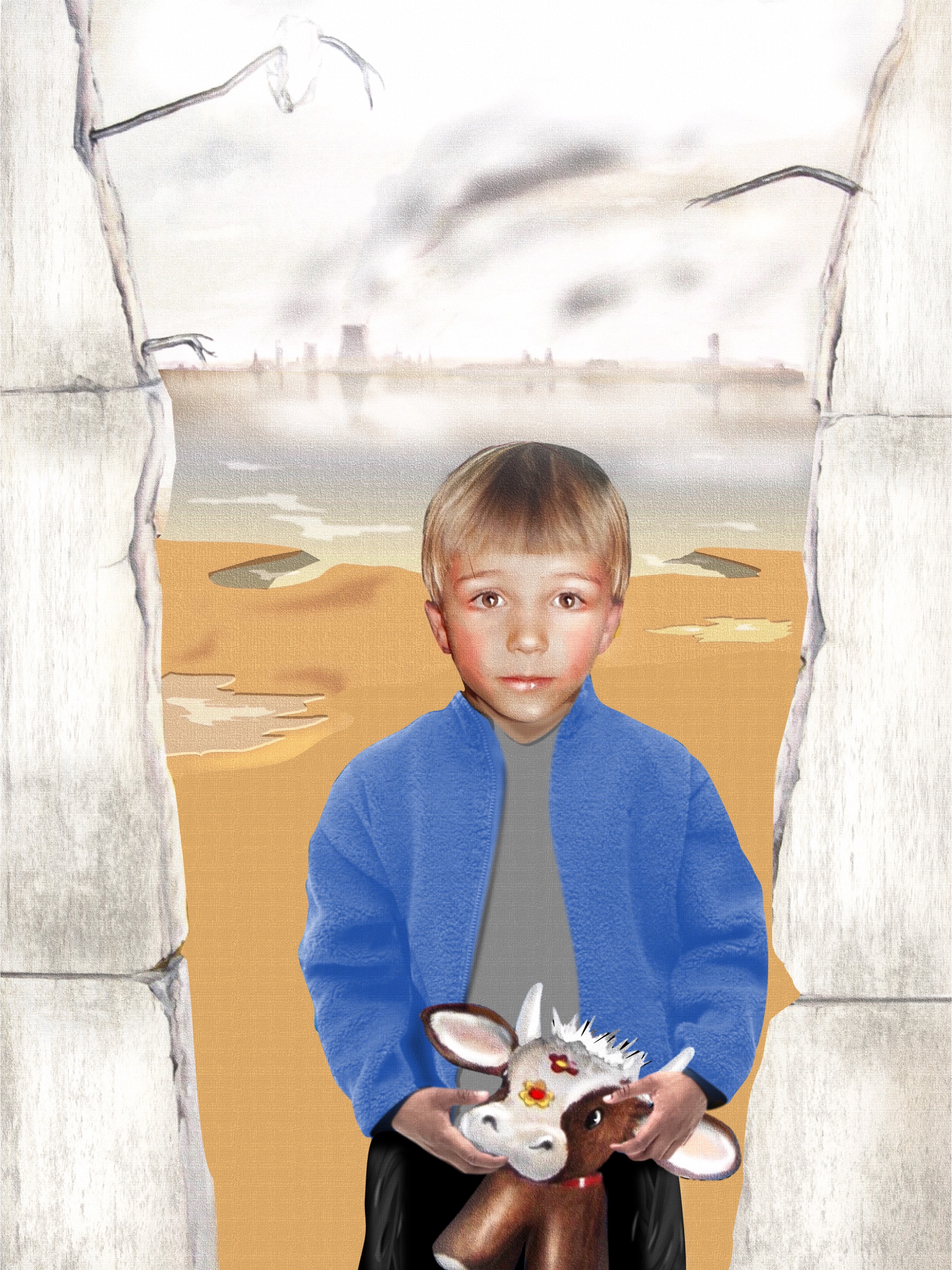 the wall is open (version II); (combined painting technique; 1991, 2026-10-01)