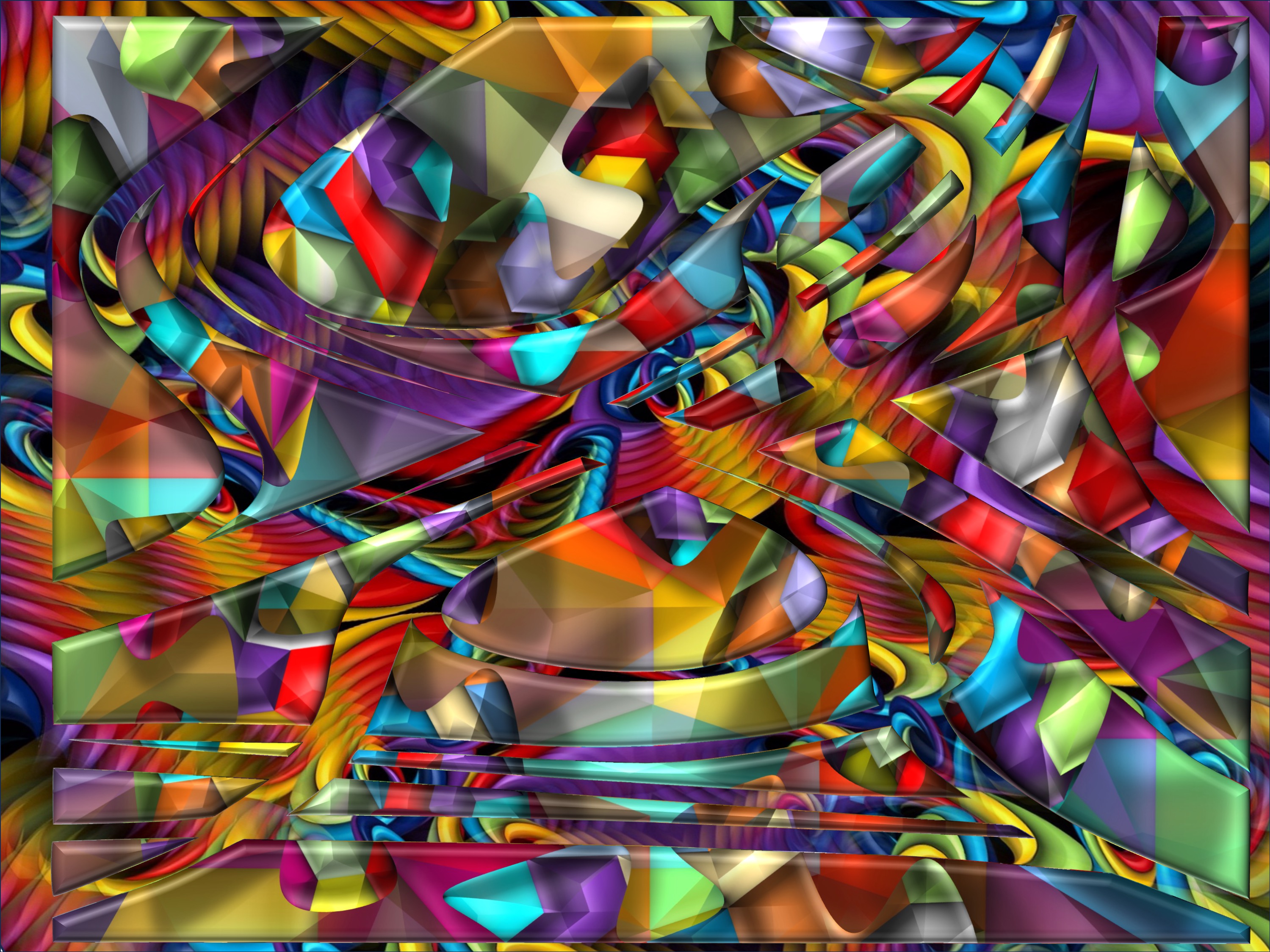 motorway interchange (Where is that? I know!); (combined painting technique, 2026-08-08)