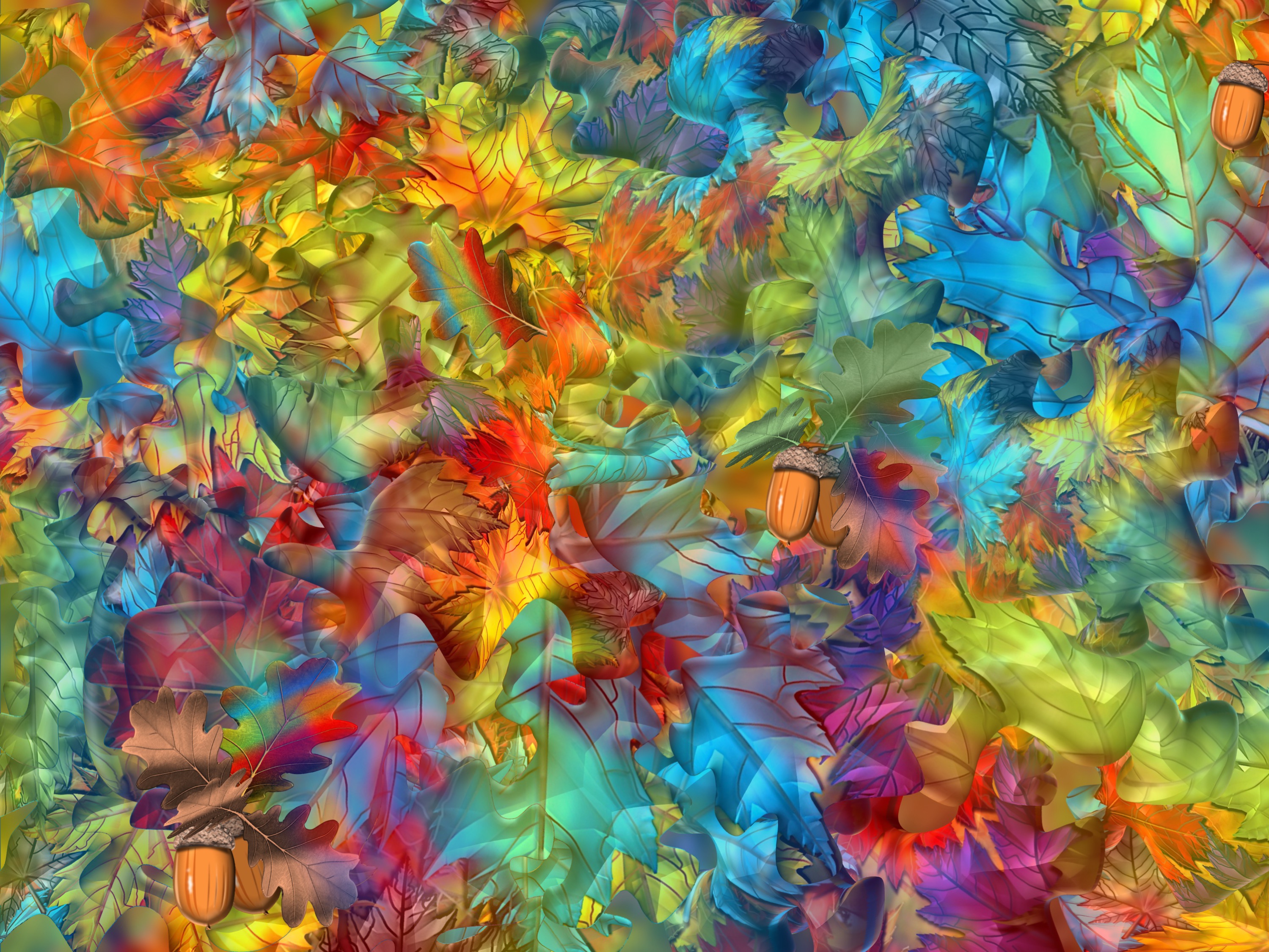 dying nature III (The nature is dying; no problem - the replacement will be even more colorfull!; AI!; example: fall); (combined painting technique, 2026-08-14)