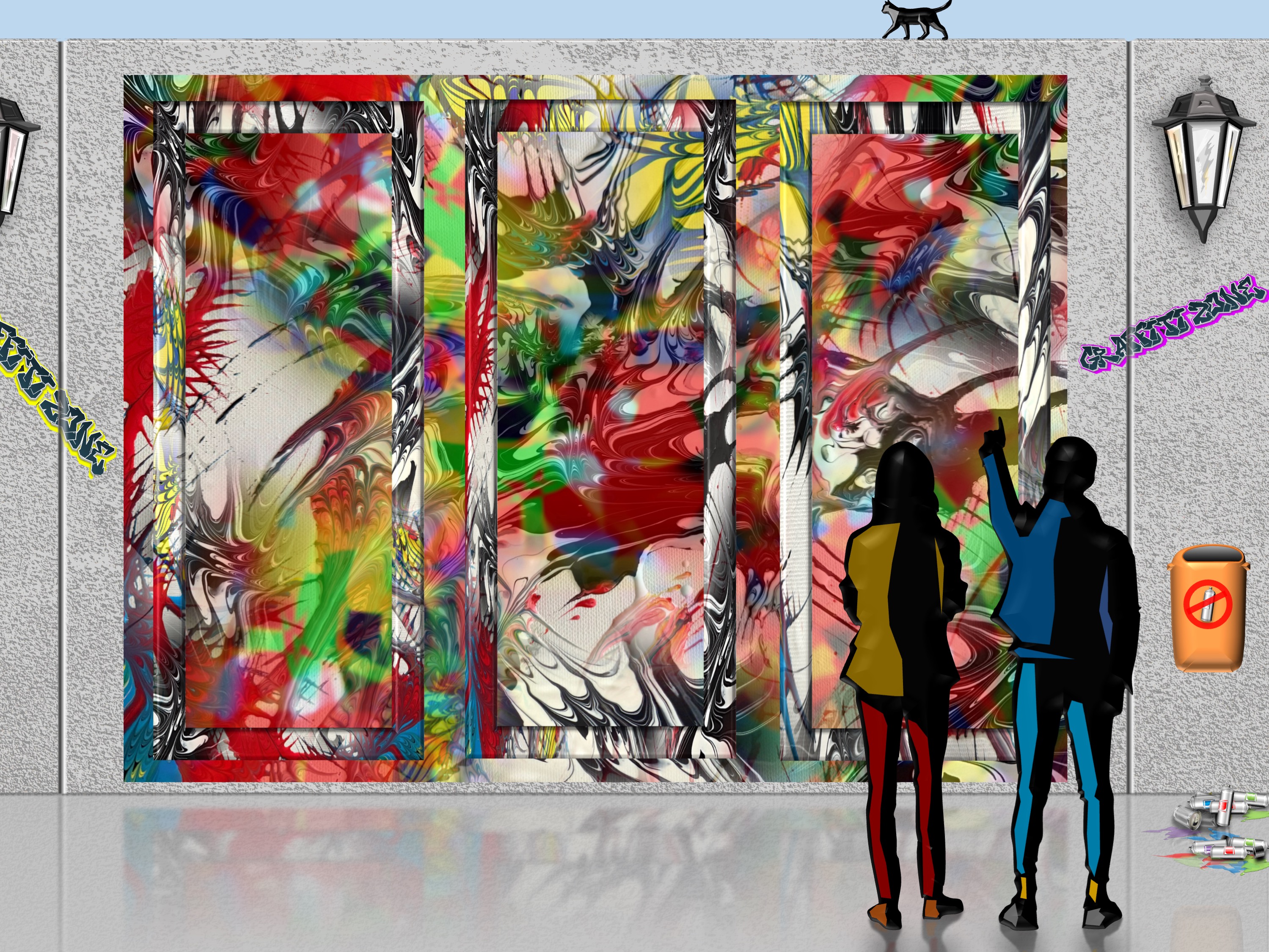 open for graffiti (You graffiti artist - we want to honor you!); (combined painting technique, 2026-09-04)