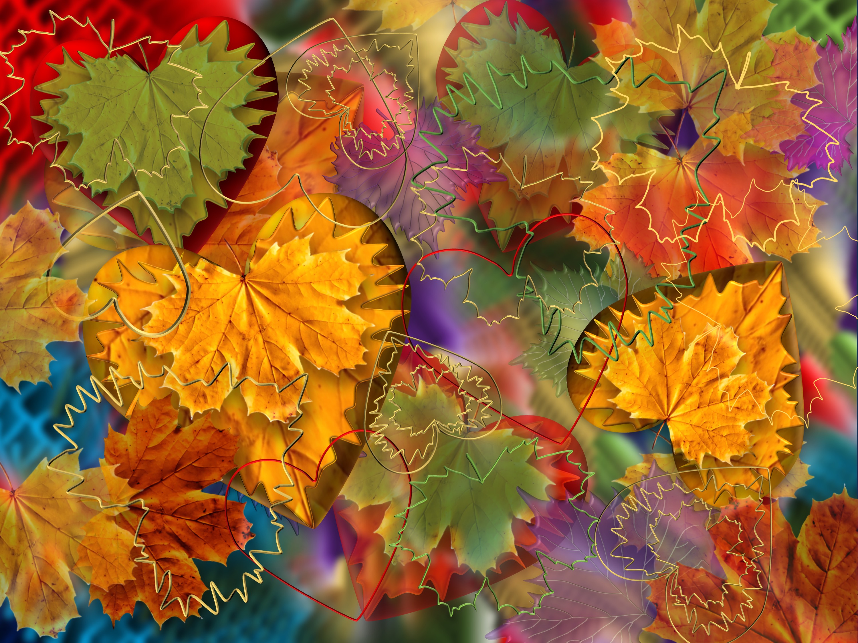 the Love is maybe finished, a comparison with the Fall in Nature; version II (combined painting technique; 2026-10-20)