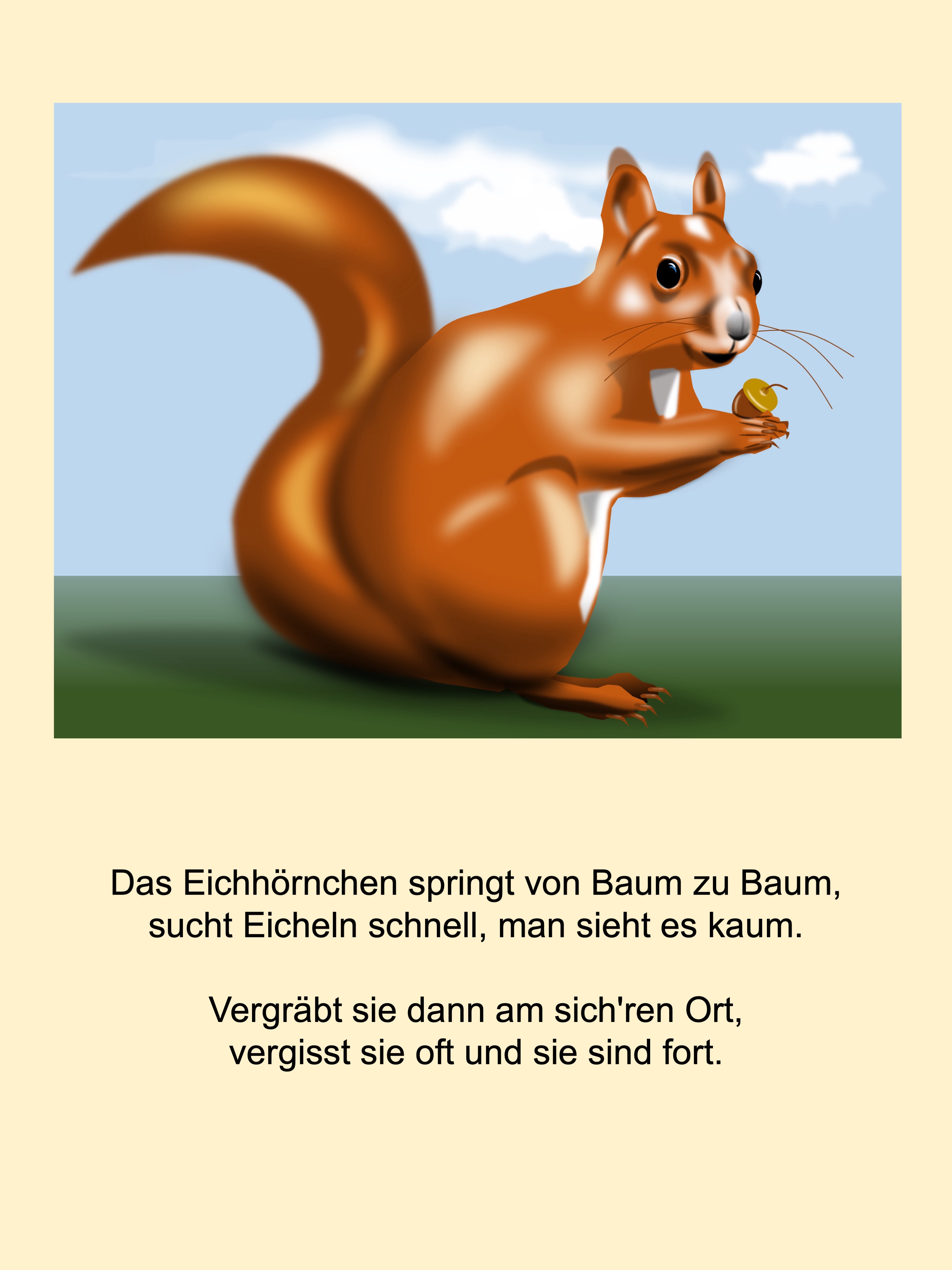 Squirrel (painted with PowerPoint; 2022-05-14)