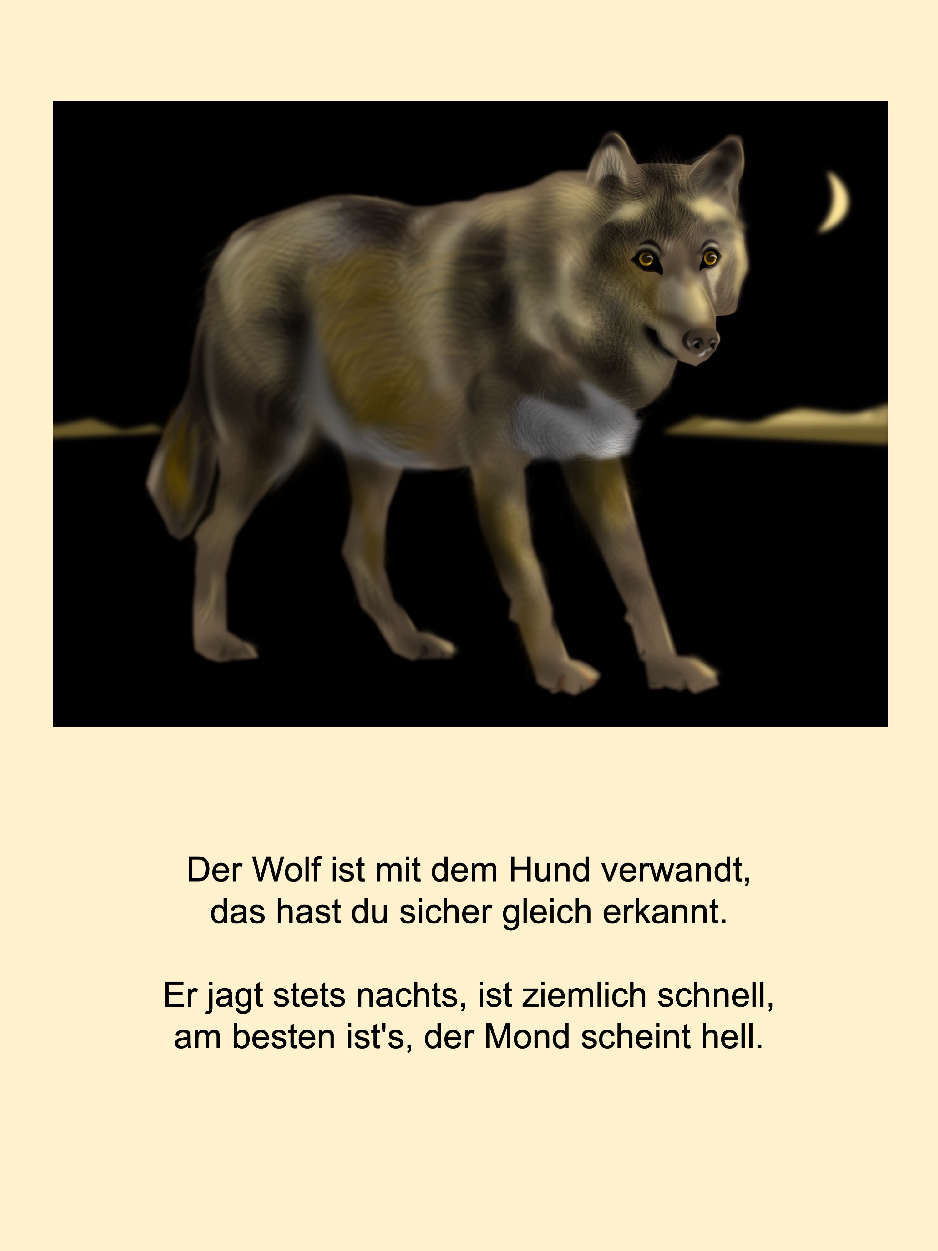 Wolf (painted with PowerPoint; 2022-05-14)