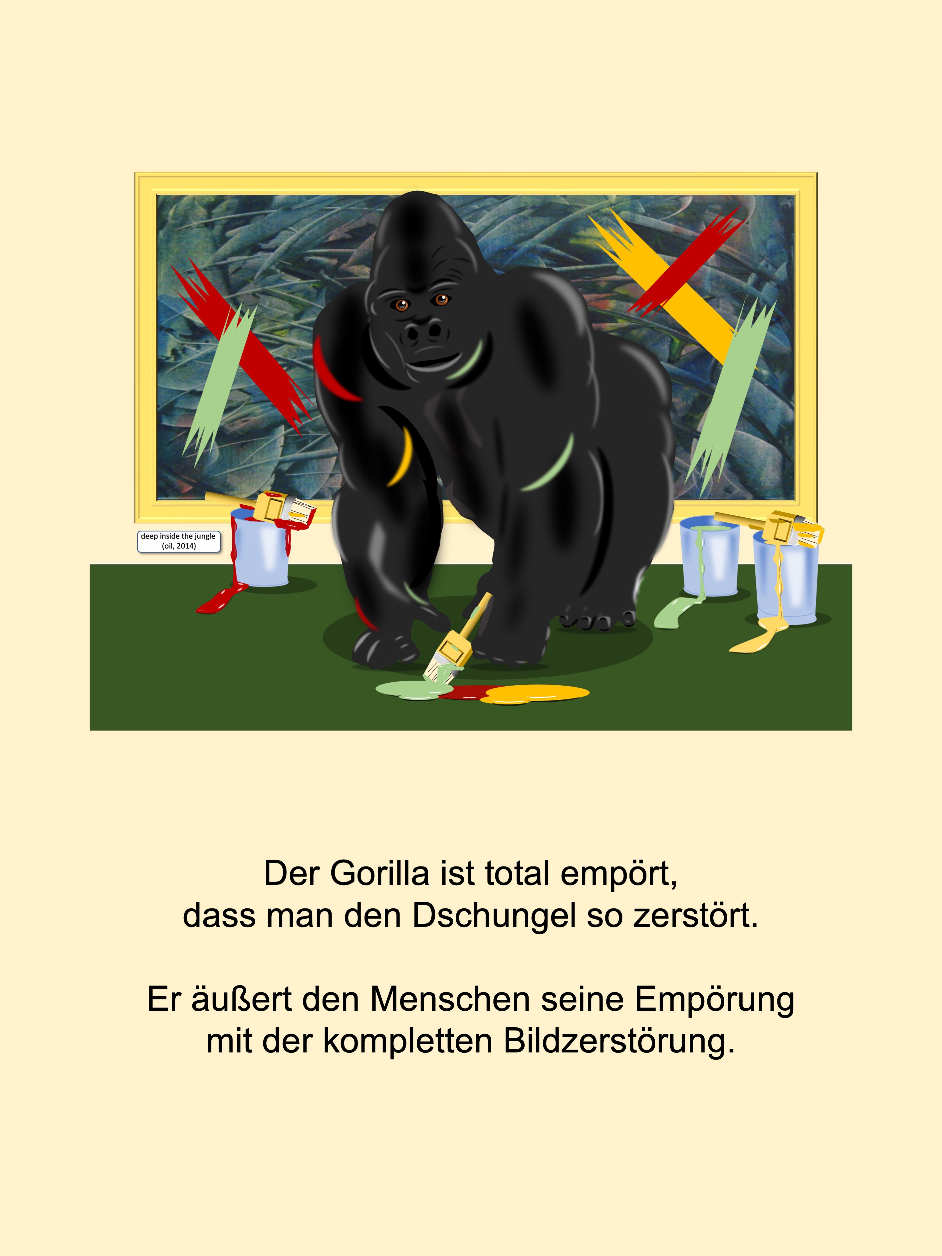 Gorilla (painted with PowerPoint; 2023-08-27)
