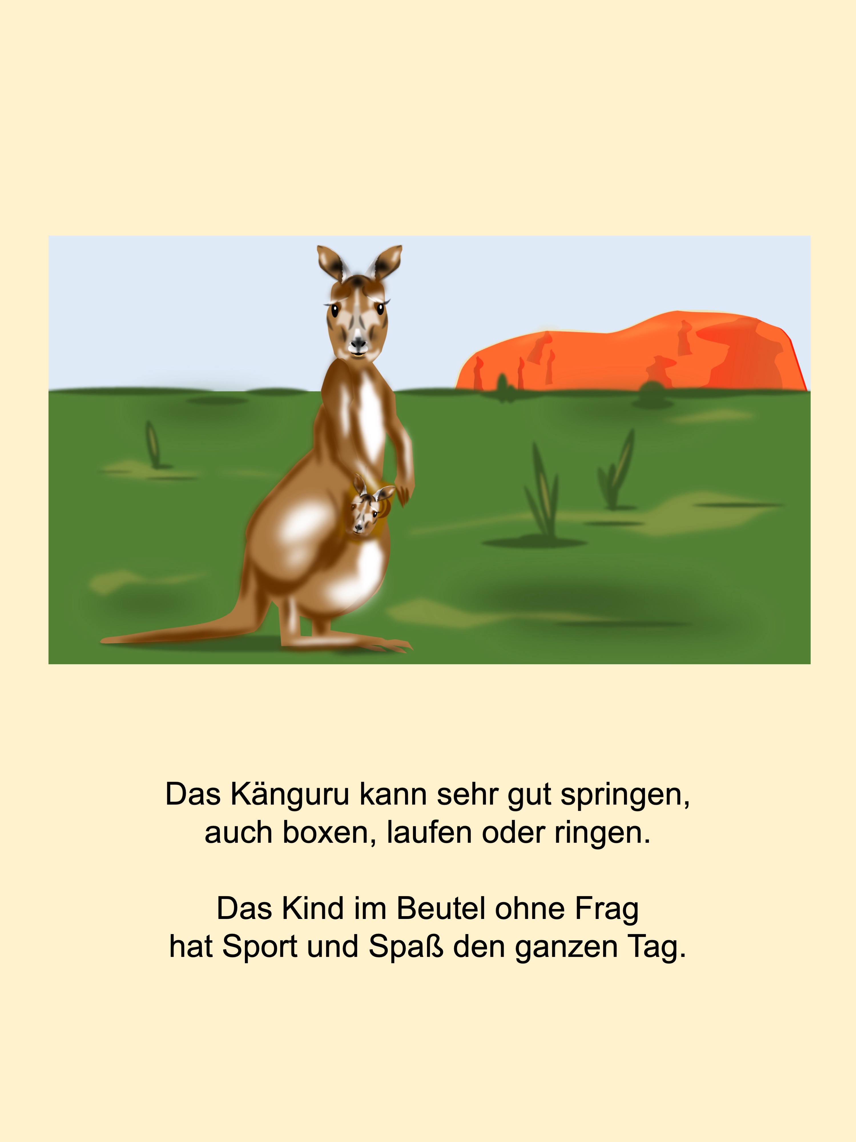 Kangaroo (painted with PowerPoint; 2021-11)