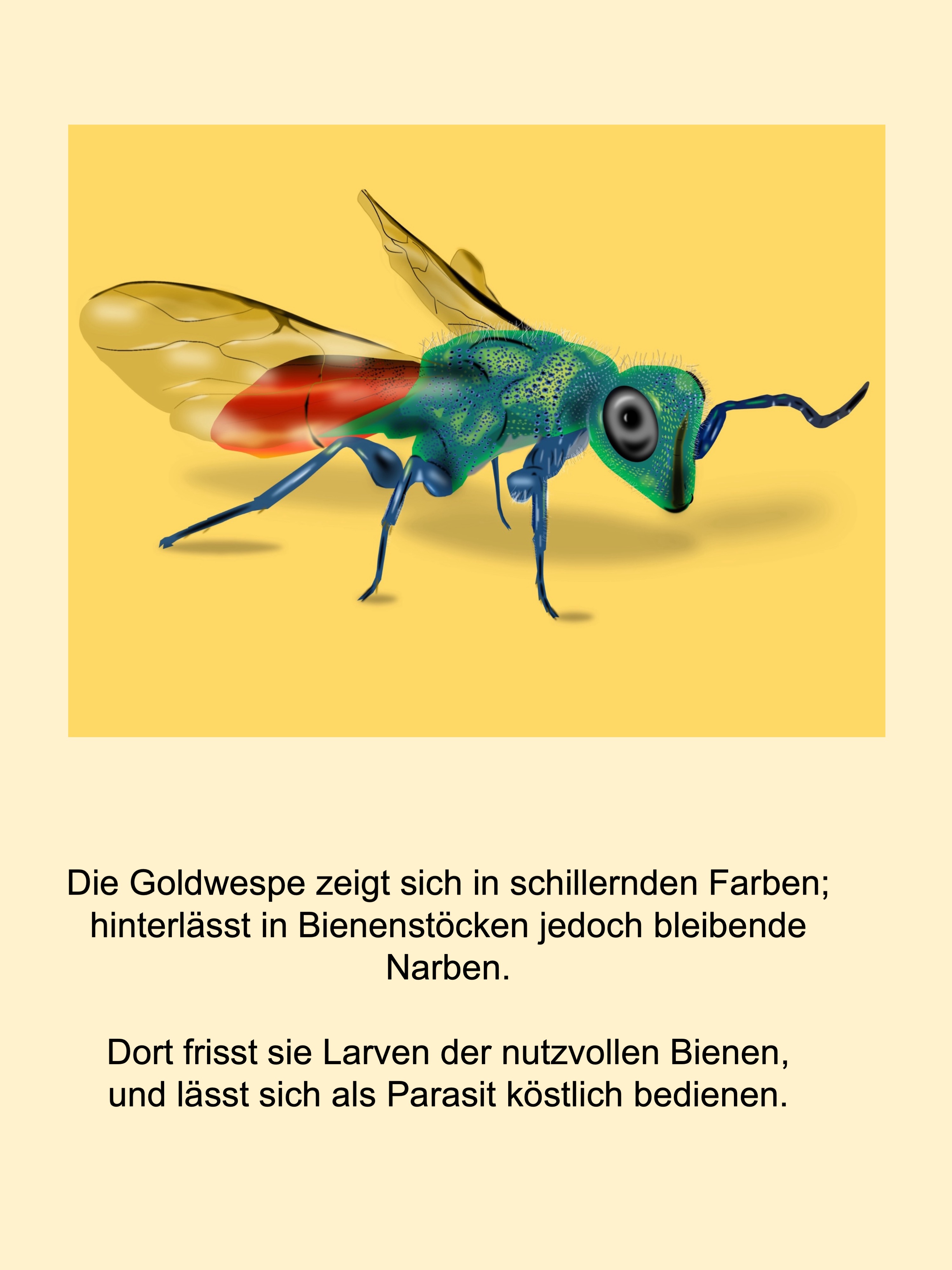 Cuckoo wasp (painted with PowerPoint; 2021-11)