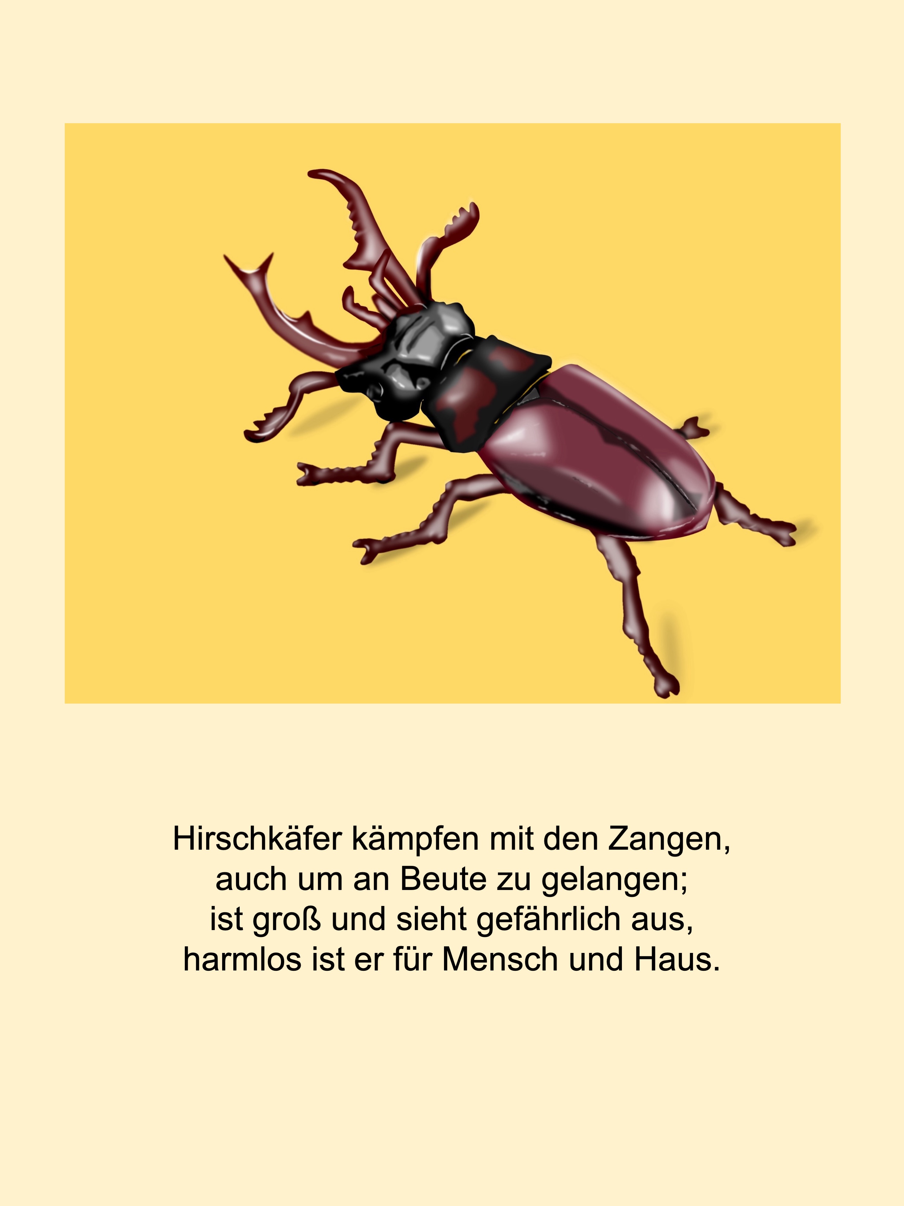 Stag beetle (painted with PowerPoint; 2021-11)