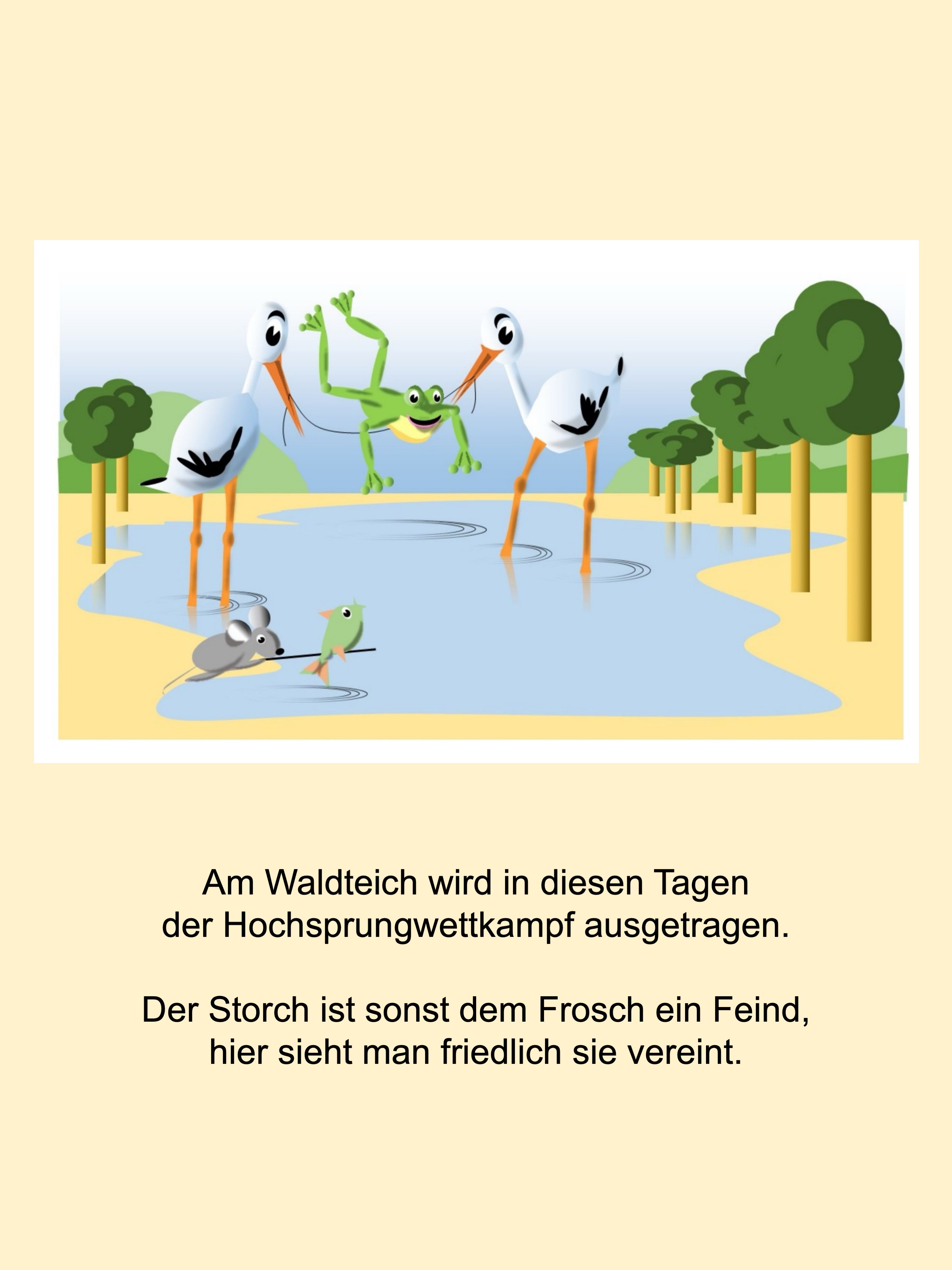 Storks and Frog (painted with PowerPoint; 2021-11)