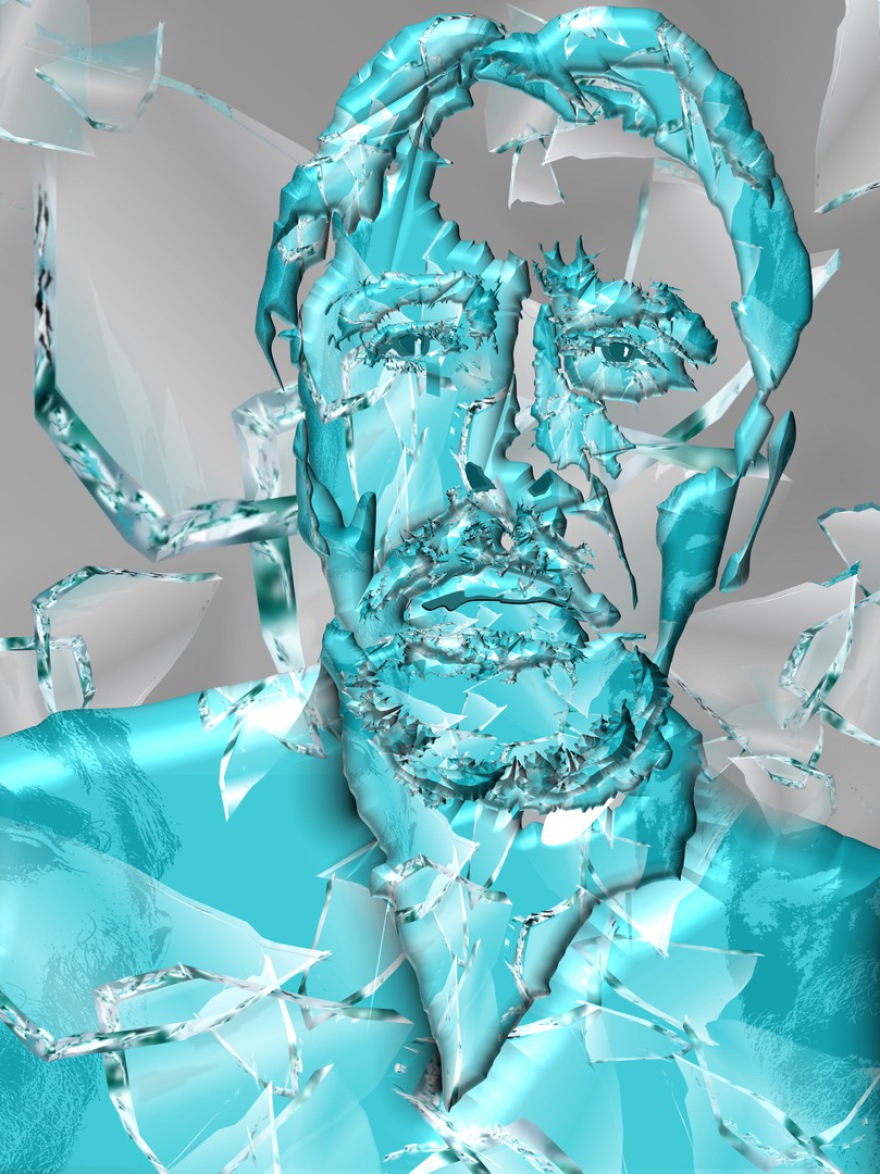 maybe a lot of broken glass and ice (combined painting technique; 2025-12-14 / 2026-04-15)