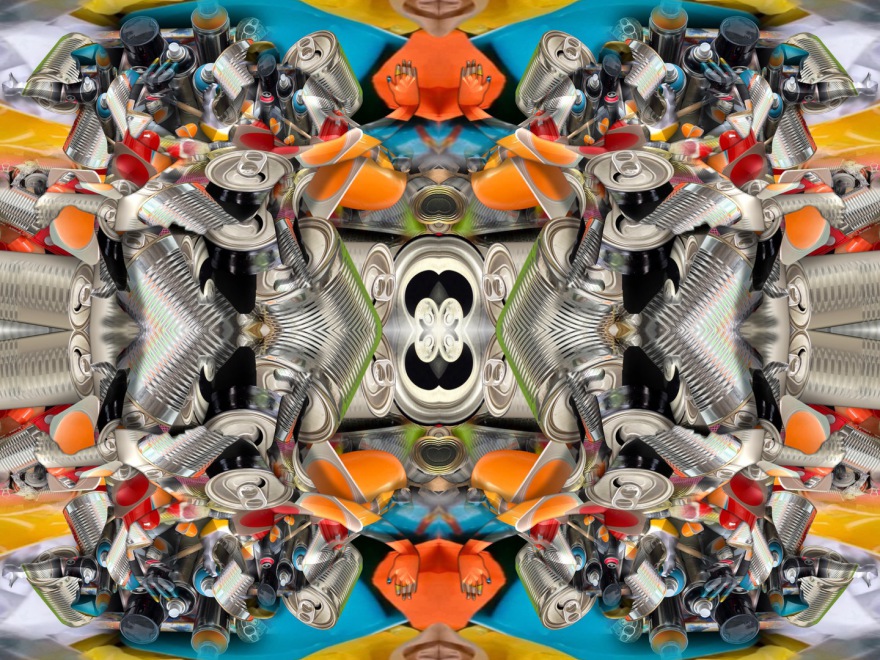 trash No 2 (maybe a draft for a puzzle or a carpet; (combined painting technique; 2026-06-20); (maybe twelve hidden people)