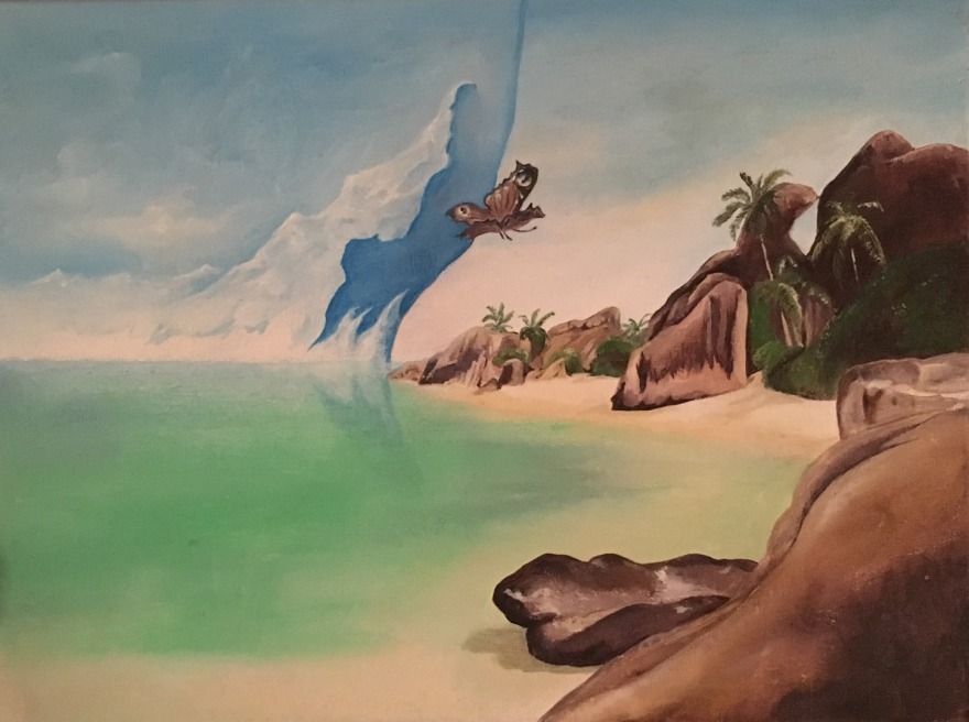La Digue and other places (oil, 1996/2009)