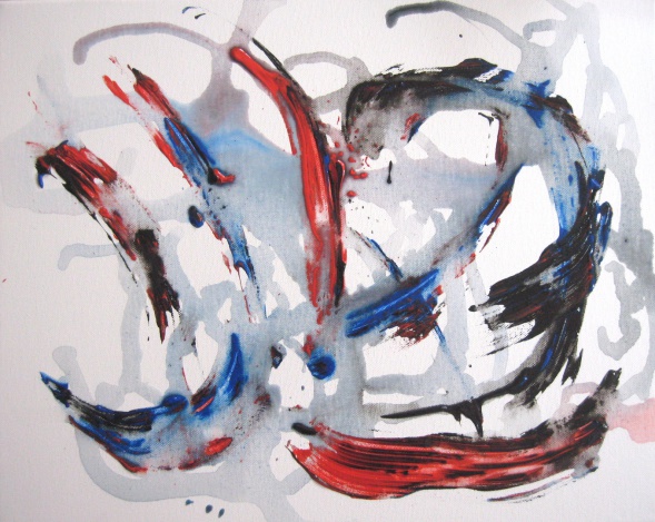 flowing event (acryl, 2014); (painted by Julia)