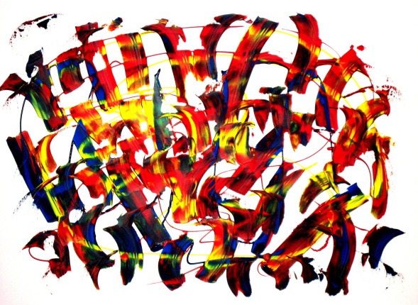 50 seconds (oil, 2014); (The title is based on the time of painting.)