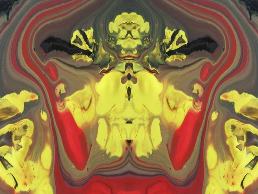 flowing colors or who is it? (acryl, 2017)
