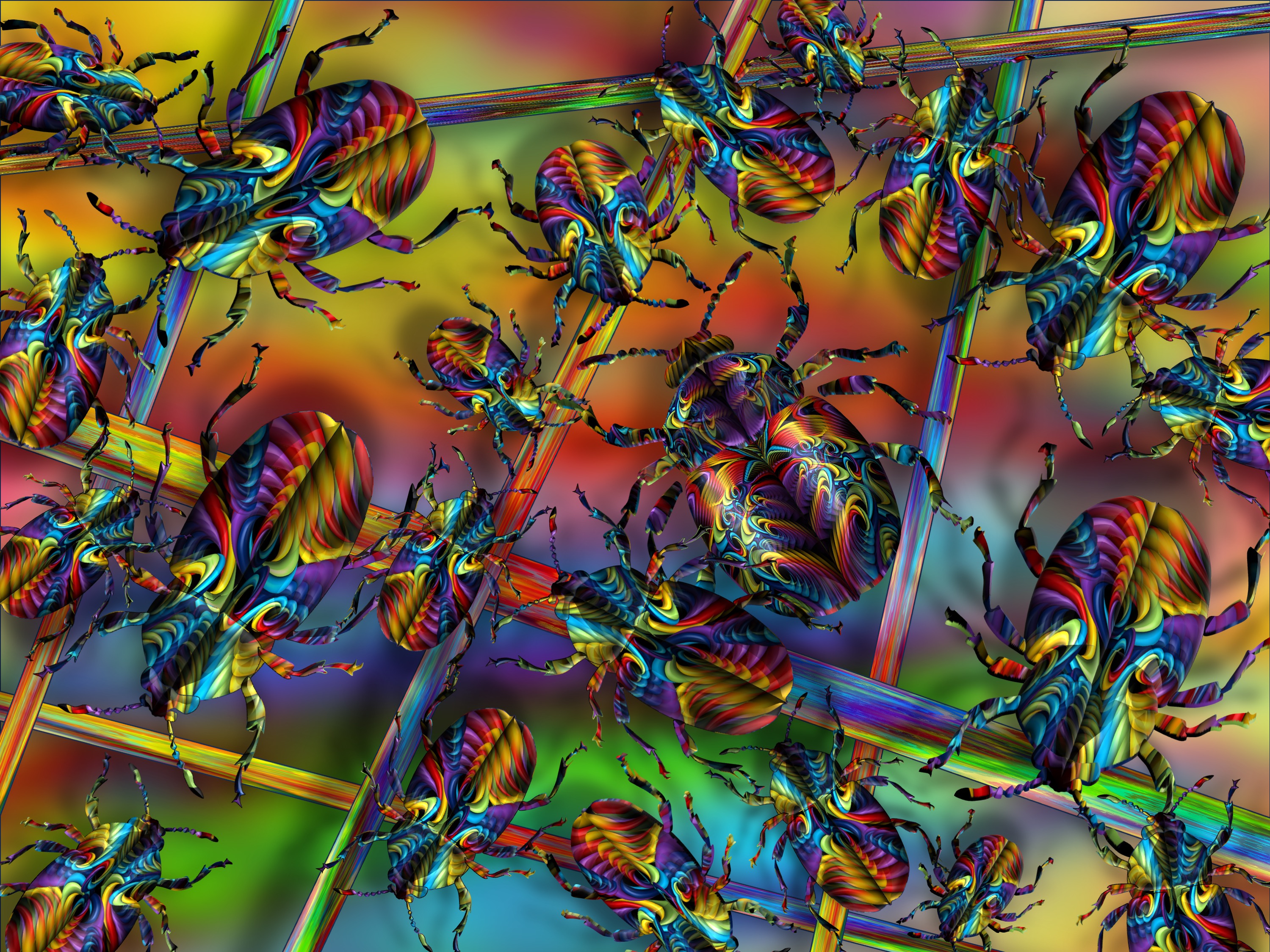 maybe a large number of uninvited guests (combined painting technique, 2025-12-16)
