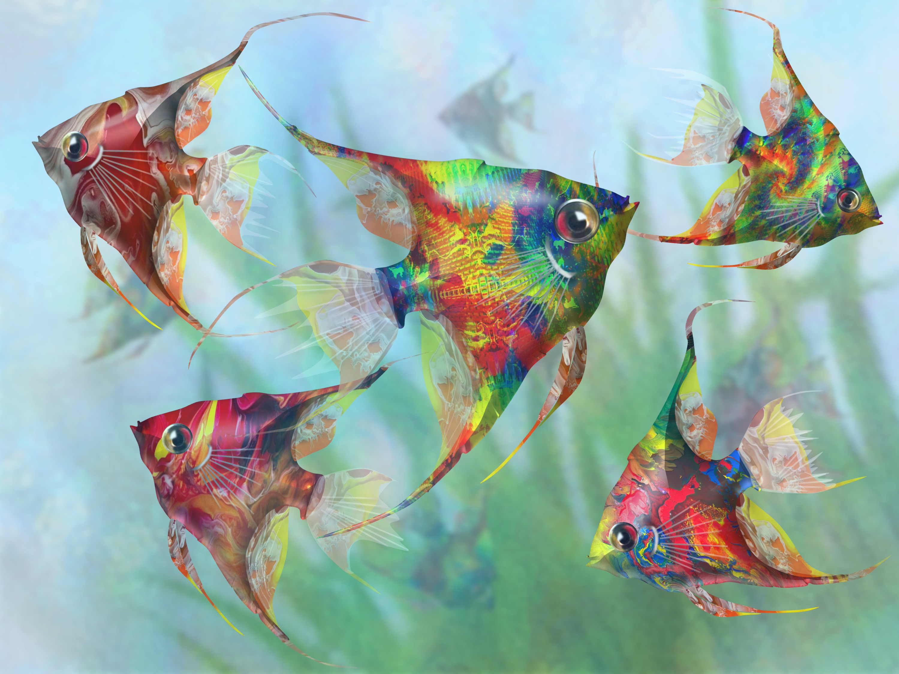 maybe angelfish (combined painting technique; just under preparation; stage: 2026-05-21)