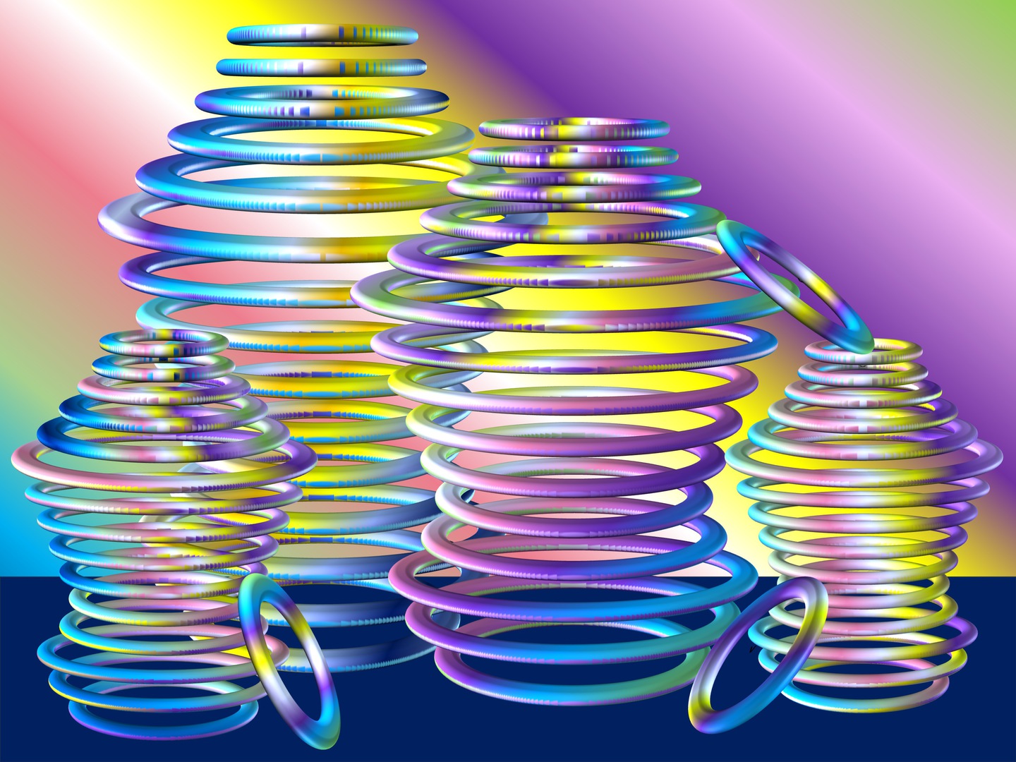 glowing rings No IV (acryl; painted by Julia; 2024-08-15)