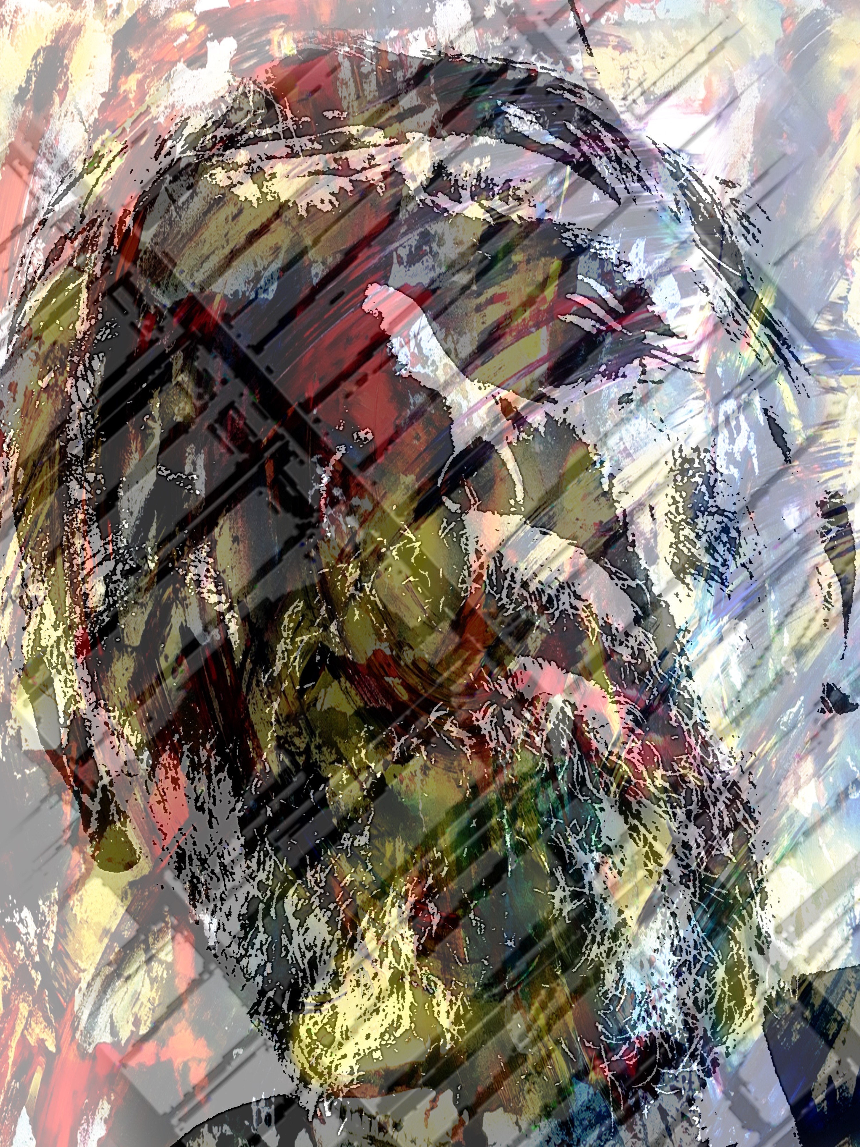 maybe myself in ecstasy; (combined painting technique; 2026-06-12)