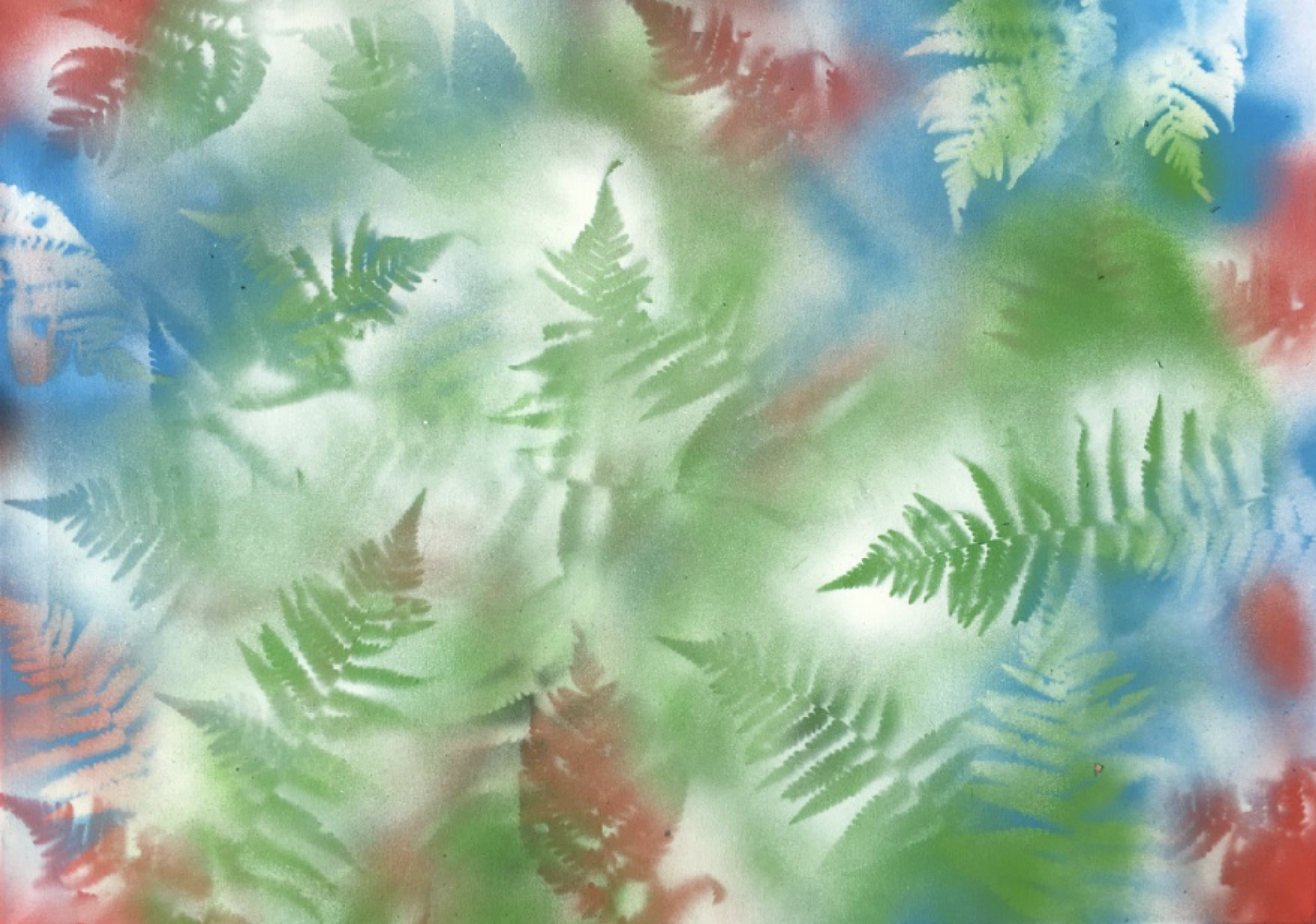 fern made with pastel colors (acryl, painted by Julia, 2019-03)